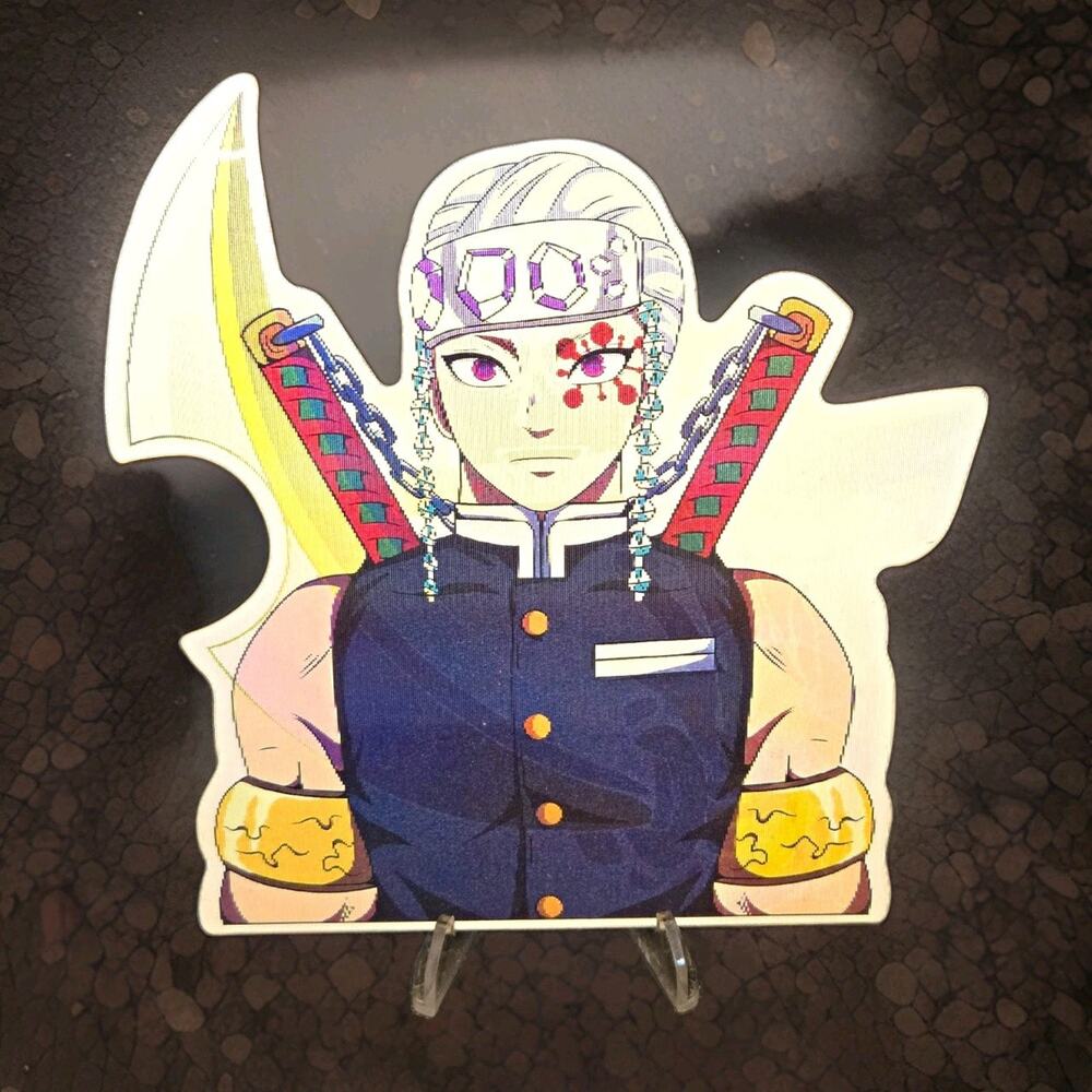 Demon Slayer Kimetsu no Yaiba Tengen Uzui 3D Motion Lenticular Decal Sticker